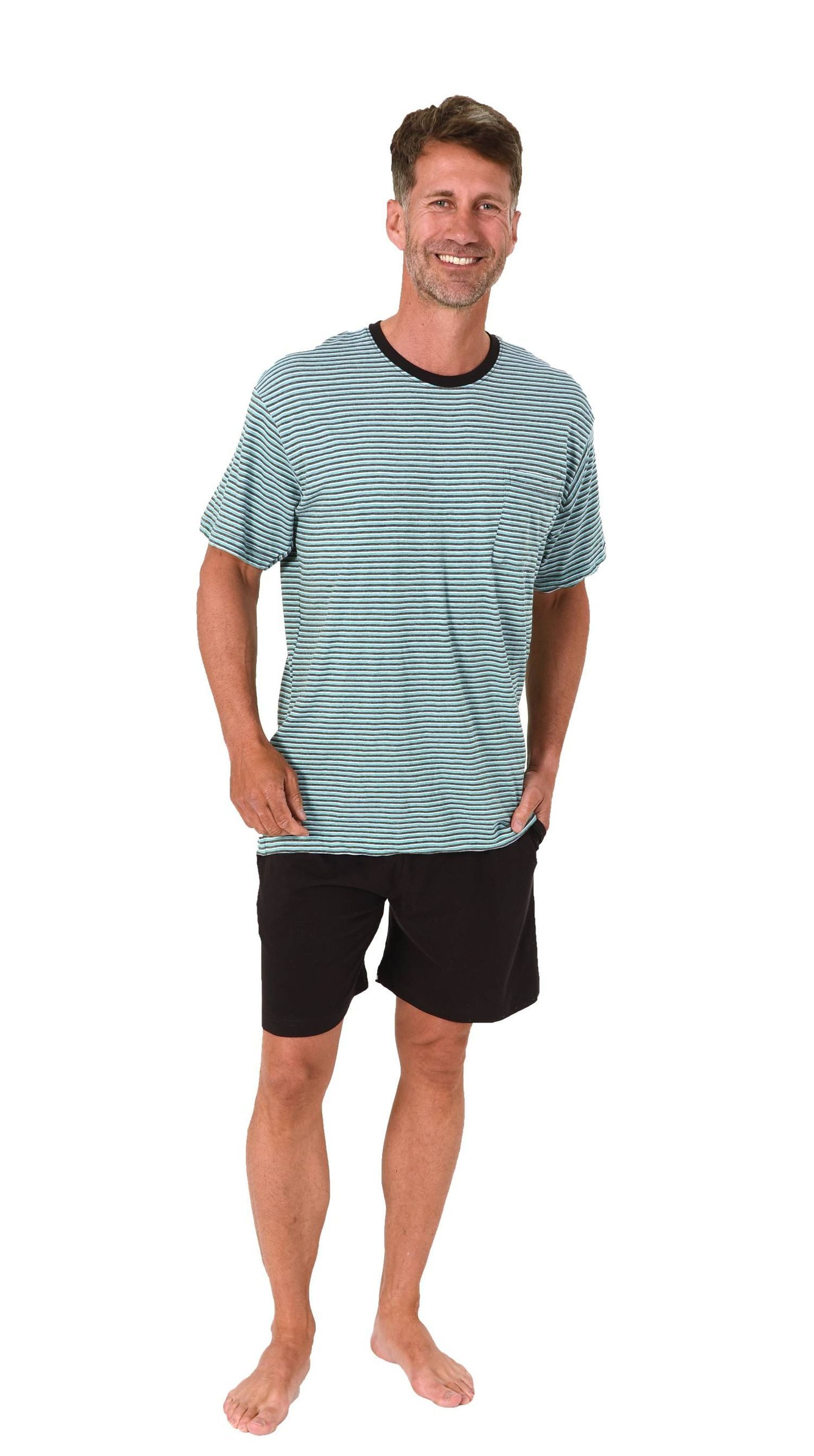 Normann Pyjama Normann Herren kurzarm Schlafanzug günstig online kaufen