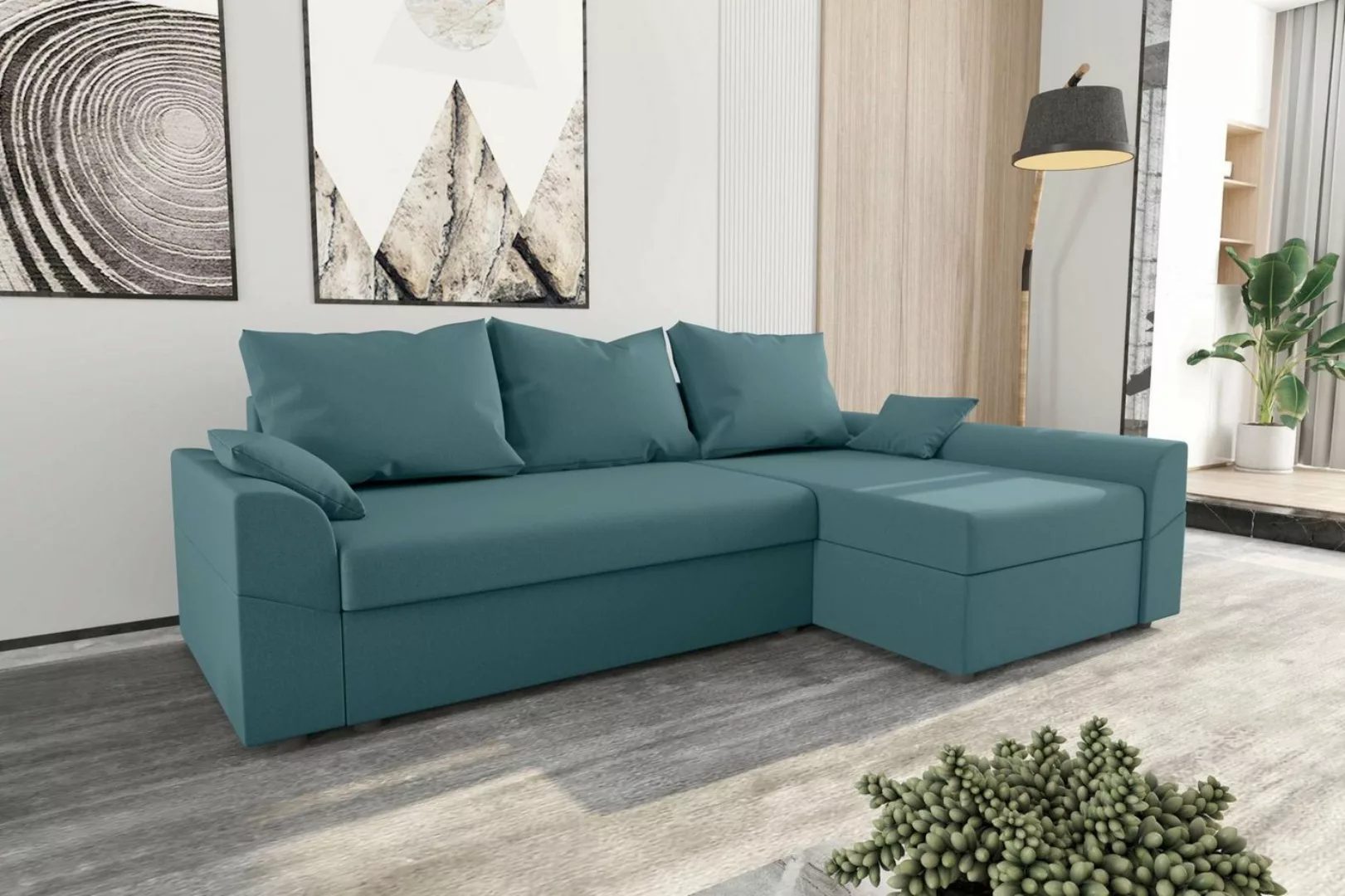 99rooms Ecksofa Aurora, L-Form, Eckcouch, Sofa, Sitzkomfort, mit Bettfunkti günstig online kaufen