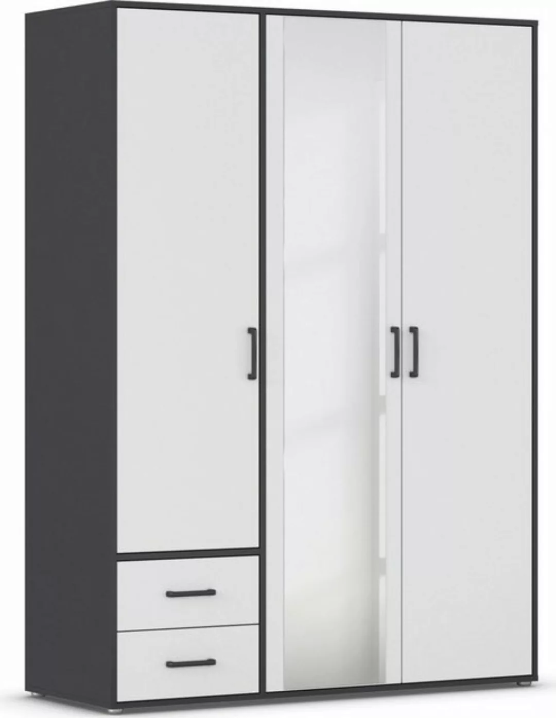 rauch Drehtürenschrank Voyager mit modernen Griffen in Graumetallic, inkl. günstig online kaufen