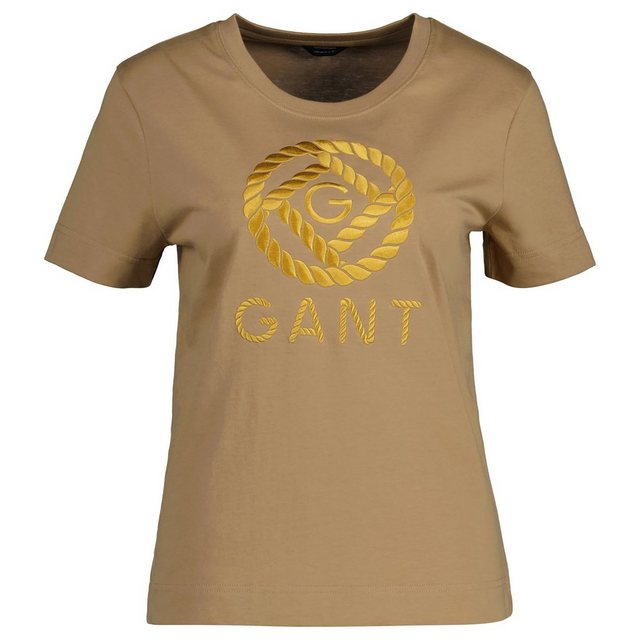 Gant T-Shirt Damen T-Shirt - ROPE ICON T-SHIRT, Rundhals, Logo günstig online kaufen