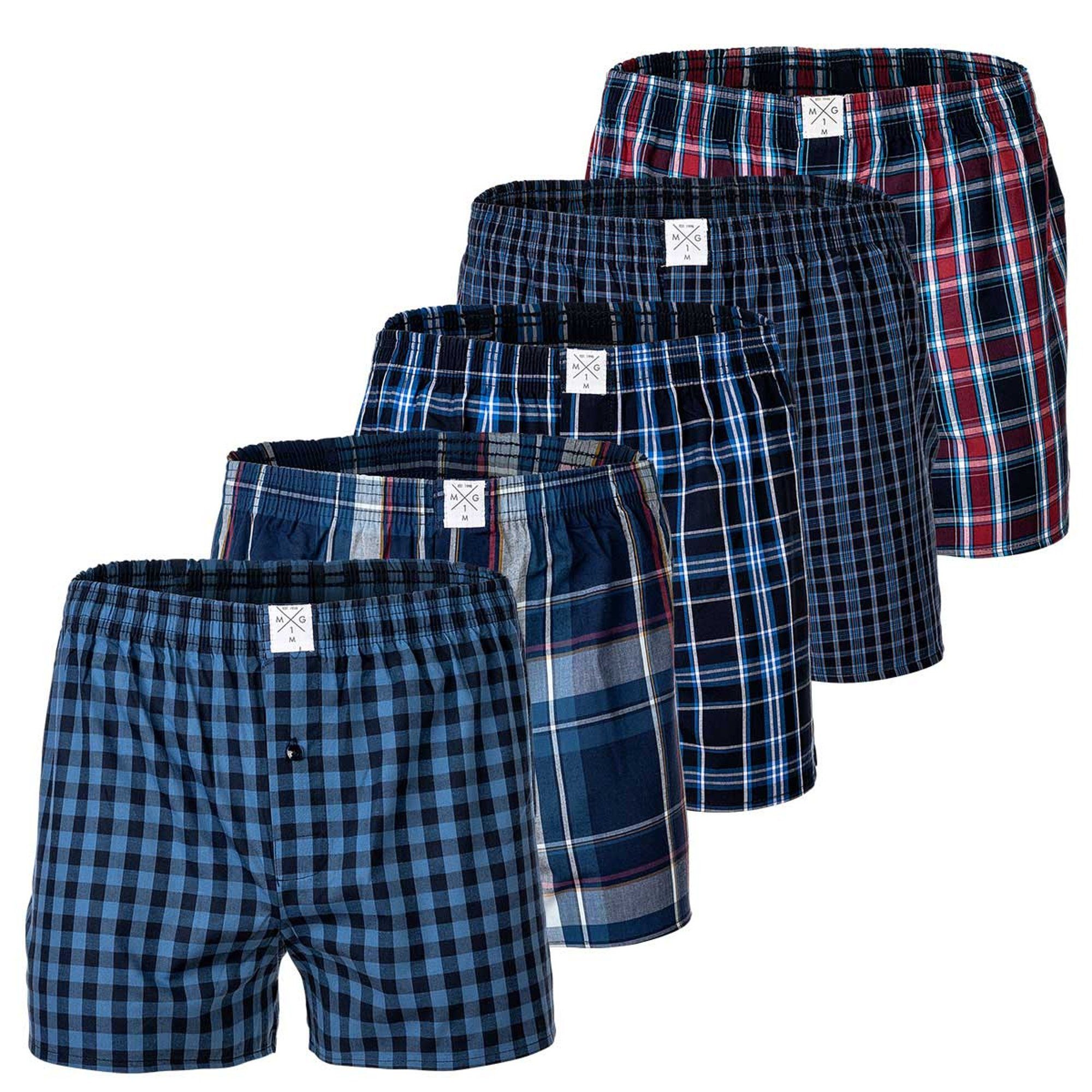 MG1 Boxershorts Herren Web-Boxershorts 5er Pack günstig online kaufen