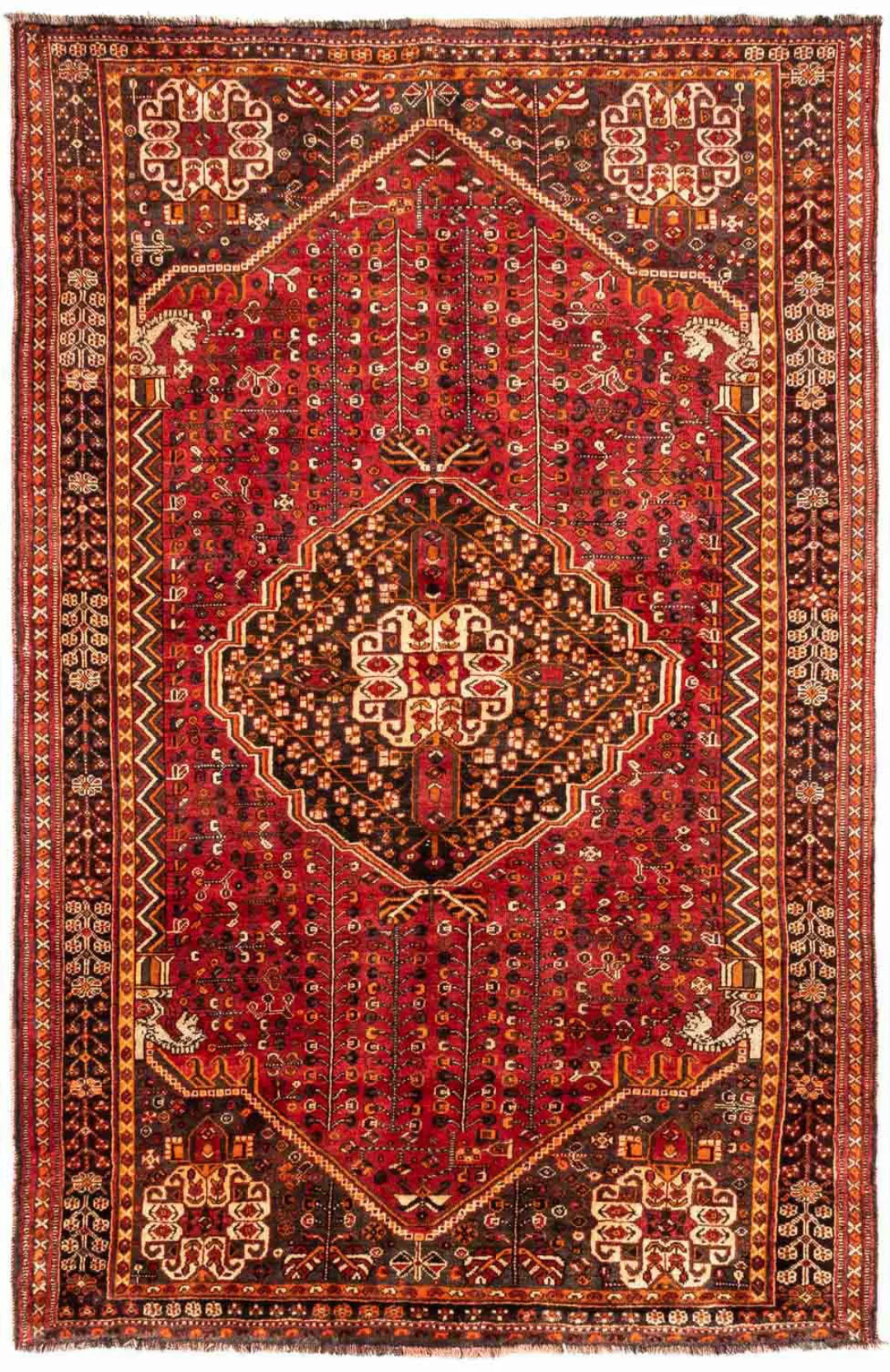 morgenland Wollteppich »Shiraz Medaillon 270 x 165 cm«, rechteckig, Unikat günstig online kaufen