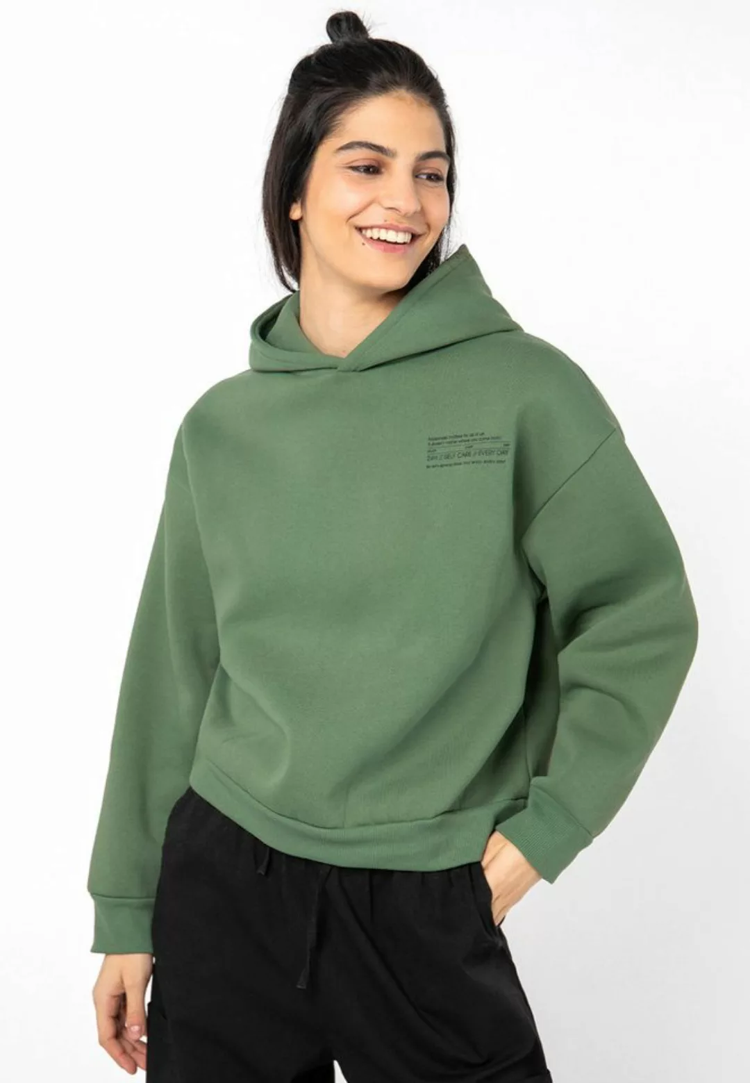 SUBLEVEL Kapuzenpullover Hoodie Mini-Print günstig online kaufen