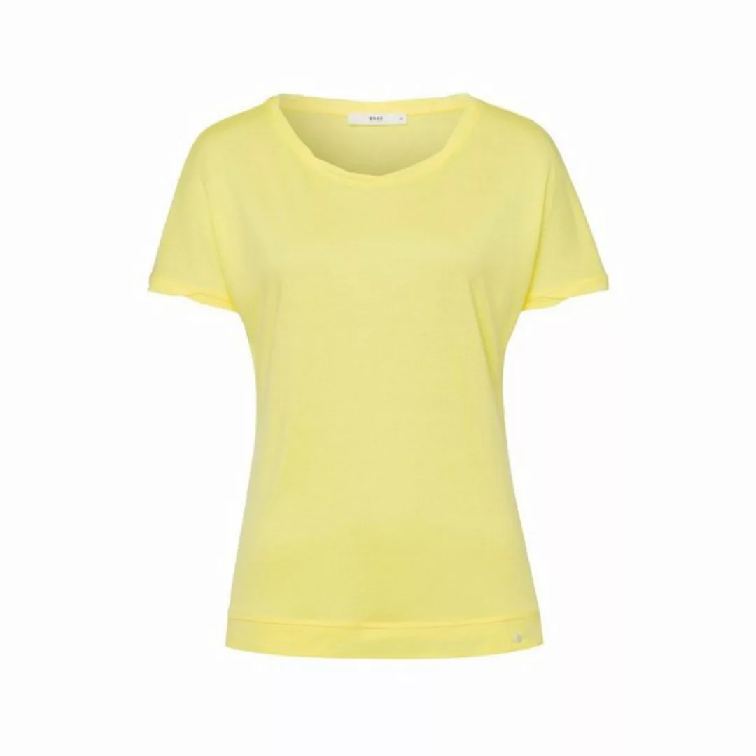 Brax Rundhalsshirt gelb normal (1-tlg) günstig online kaufen