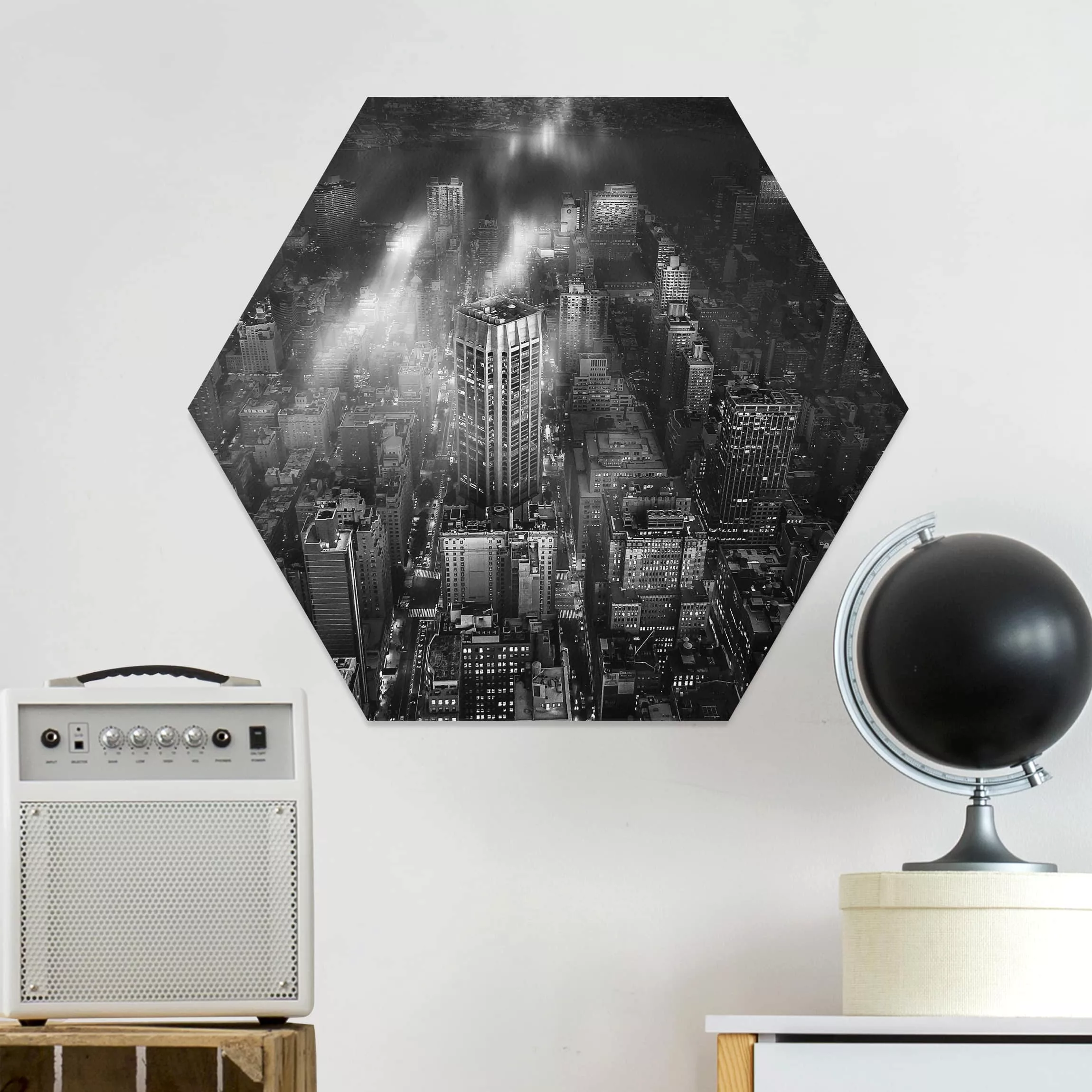 Hexagon-Forexbild Sonnenlicht über New York City günstig online kaufen