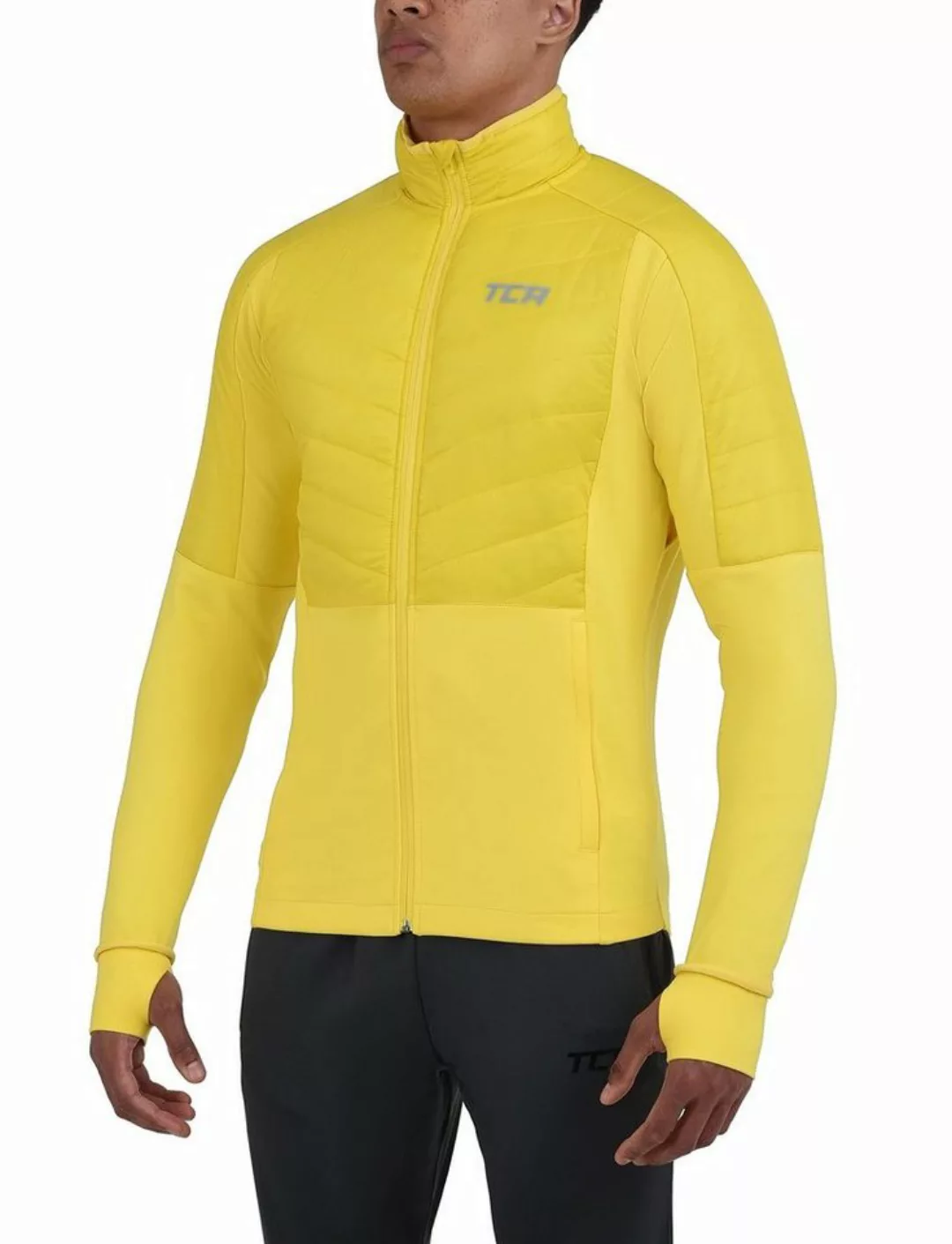 TCA Trainingspullover TCA Herren Excel Runner Laufjacke - Gelb, XXL (1-tlg) günstig online kaufen