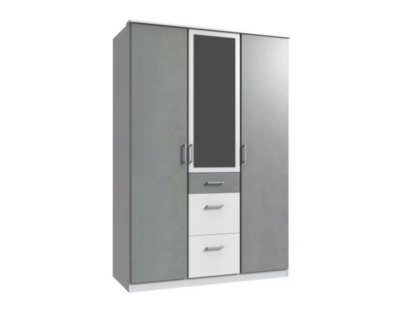 Kleiderschrank 3trg mit 1 Spiegel CLICK von WIMEX braun günstig online kaufen