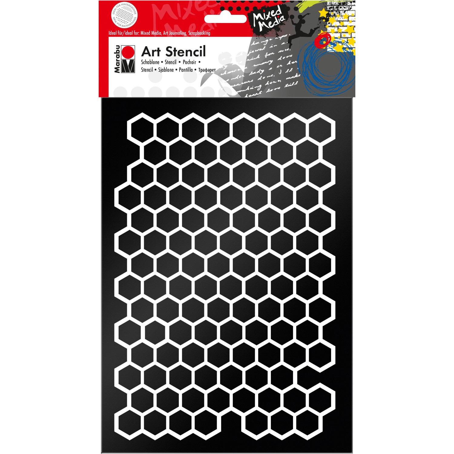 Marabu Art Stencil Schablone Honeycomb DIN A4 günstig online kaufen