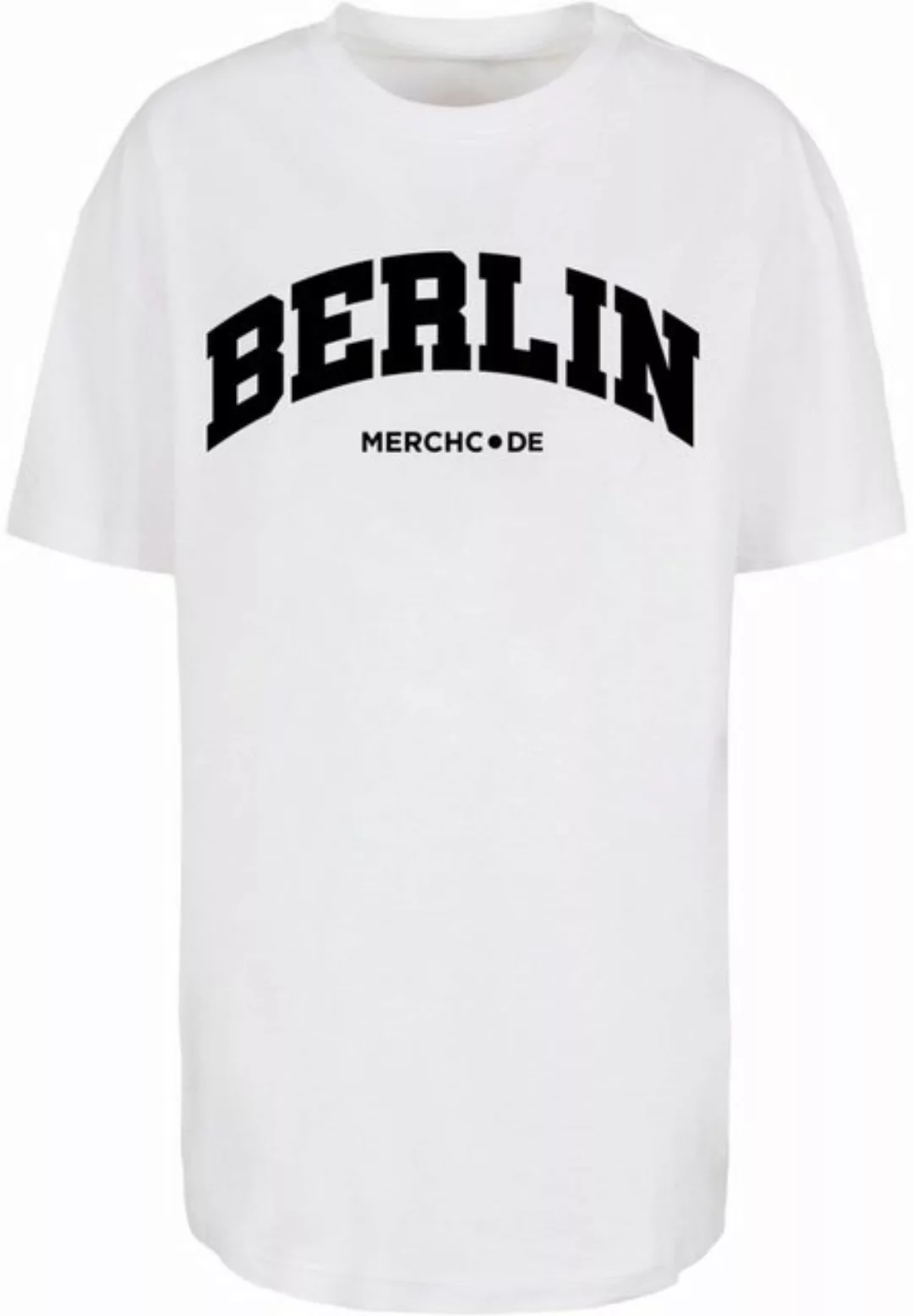 Merchcode T-Shirt Merchcode Damen Ladies Berlin Wording - Oversized Boyfrie günstig online kaufen
