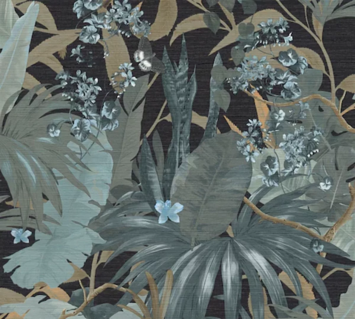Bricoflor Dschungel Tapete in Oliv Weiß für Wohnzimmer und Schlafzimmer Mod günstig online kaufen