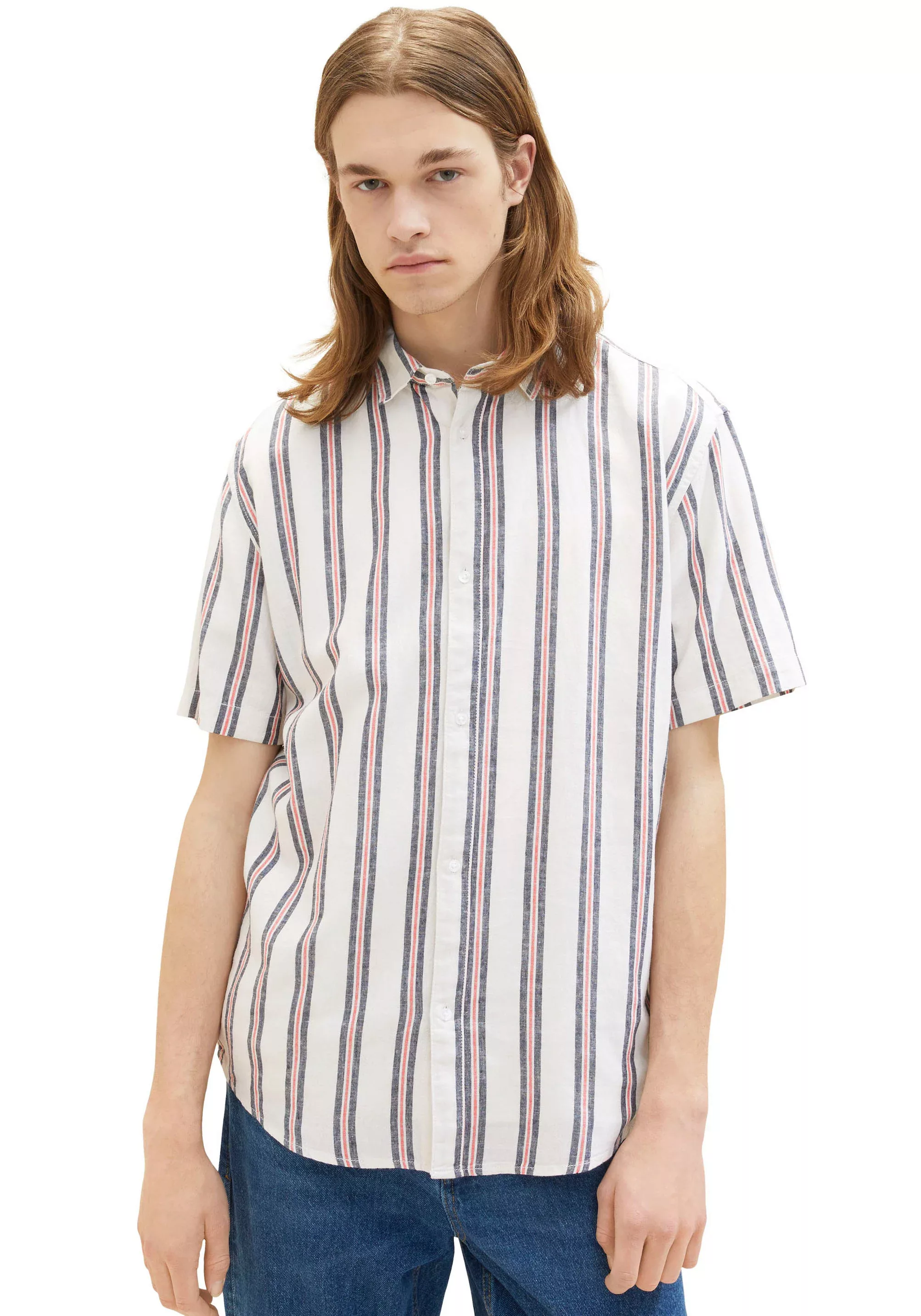 TOM TAILOR Denim Kurzarmhemd mit kurzen Ärmeln günstig online kaufen