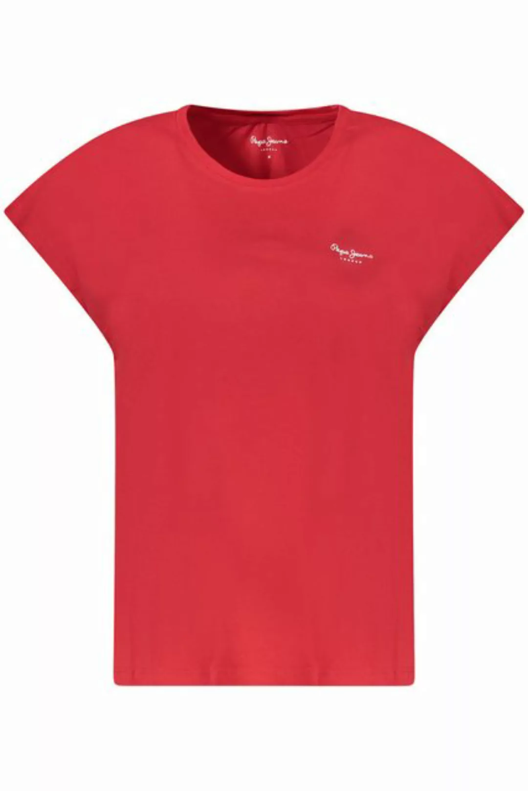 Pepe Jeans T-Shirt Damen T-Shirt Rot Kurzarm Rundhals Nachhaltige günstig online kaufen