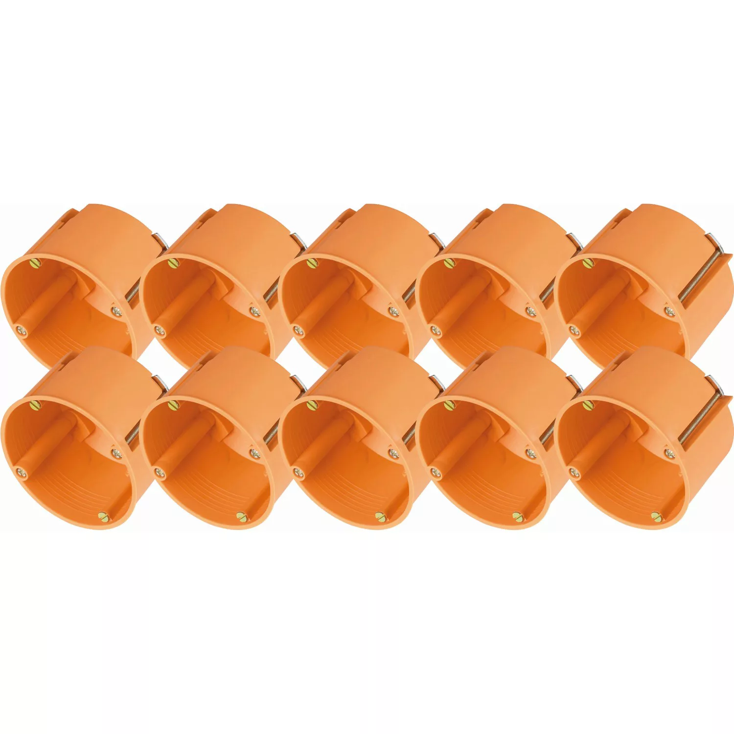 Hohlwanddose Ø 68 mm x 47 mm Orange IP30 10 Stück günstig online kaufen