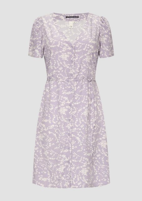 QS Minikleid Kleid aus Viskose Bindegürtel günstig online kaufen
