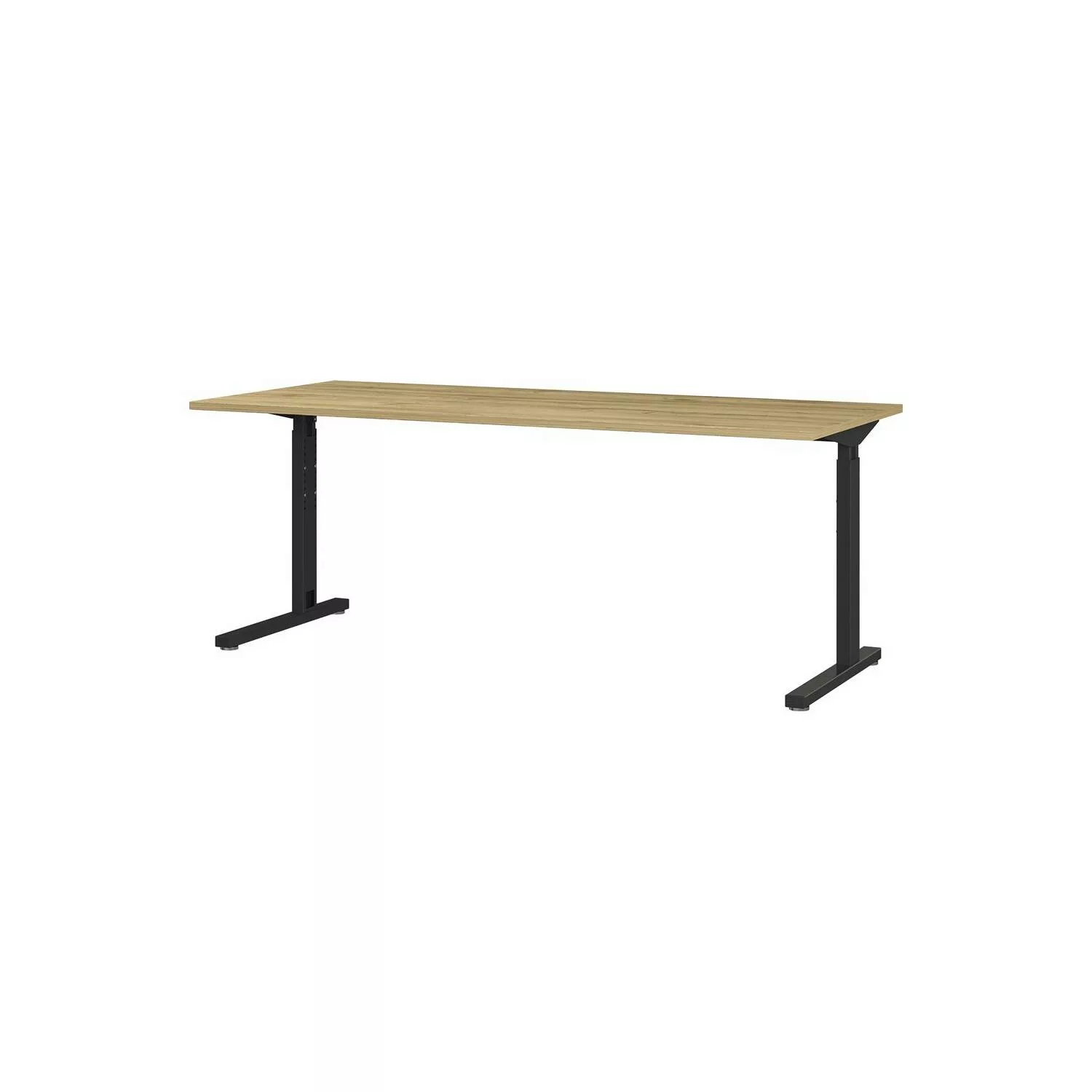 Schreibtisch 180 cm höhenverstellbar PRATO-01 in Grandson Eiche Nb., B/H/T: günstig online kaufen