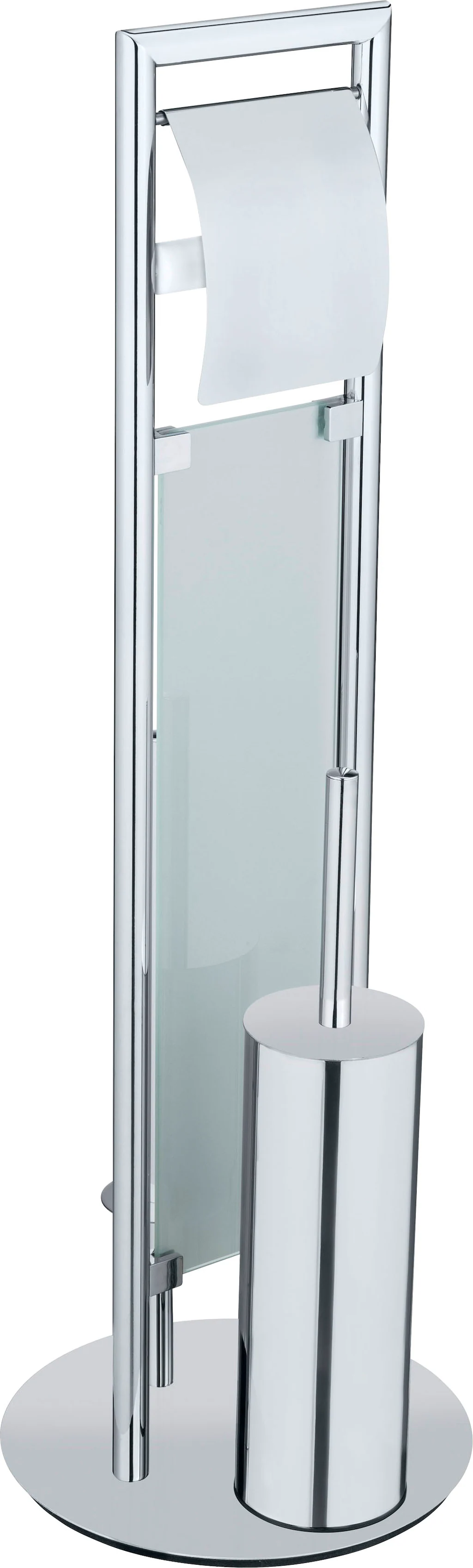 WENKO WC-Garnitur »Sulmona«, aus Edelstahl-Polypropylen, mit Silikon-Bürste günstig online kaufen