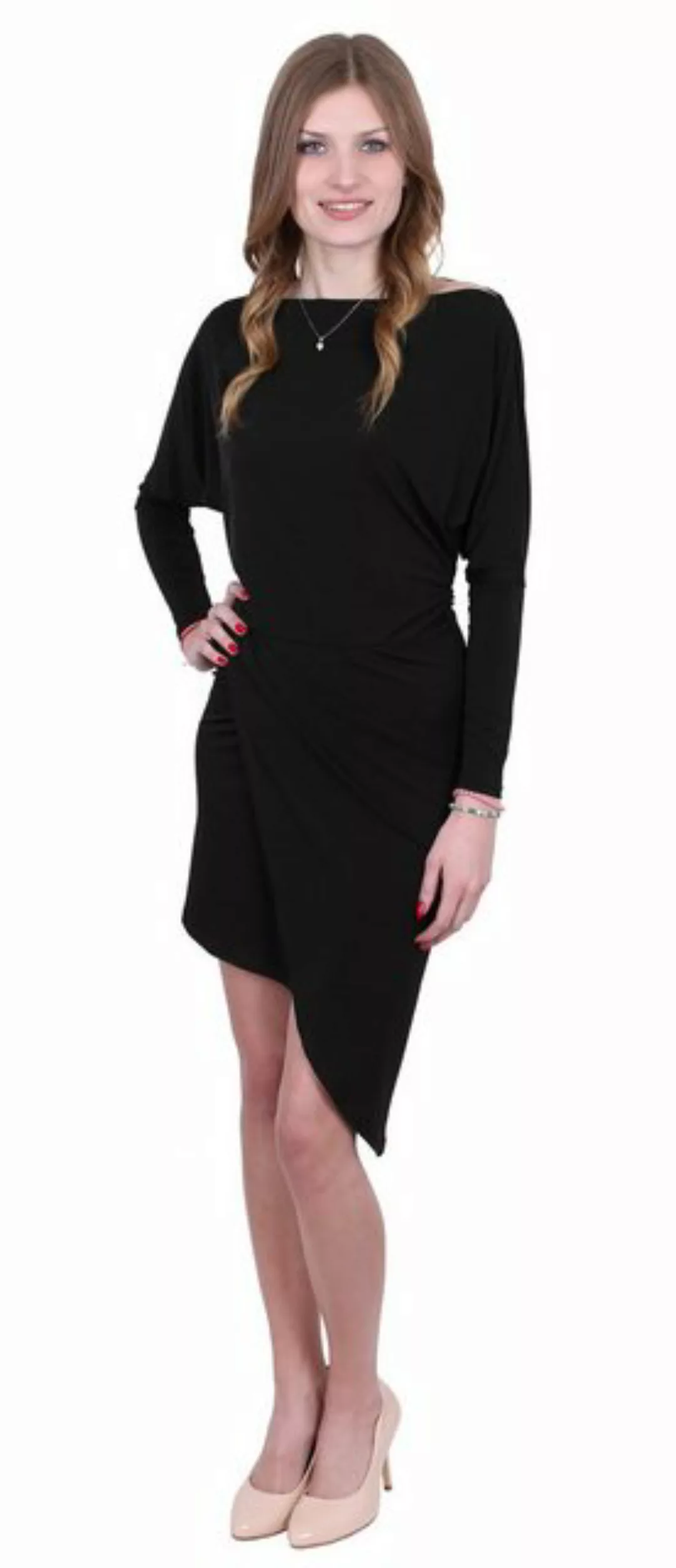 Sarcia.eu Minikleid Asymmetrisches Mini Wickel Kleid mit Raffungen Dolmanär günstig online kaufen