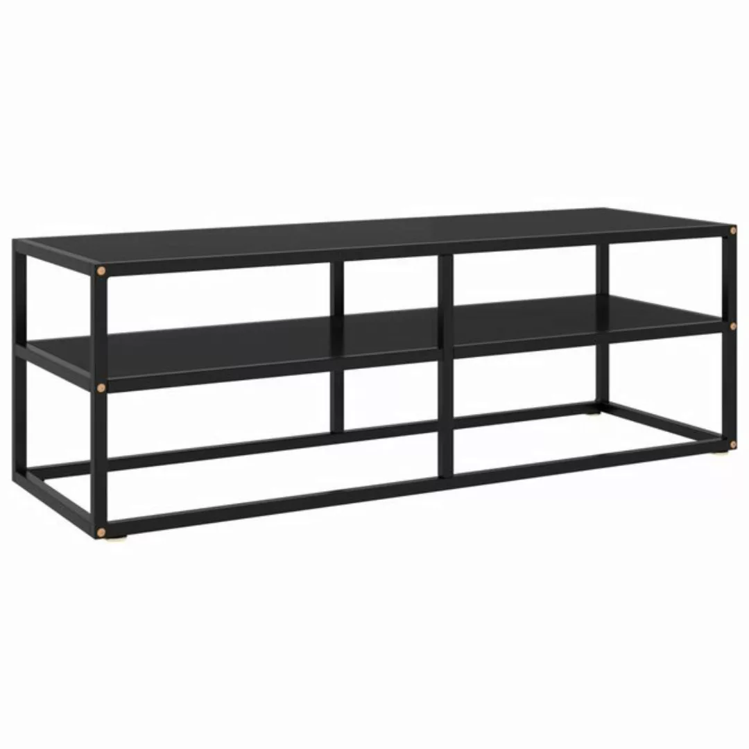 vidaXL TV-Schrank TV-Schrank Schwarz mit schwarzem Glas 120x40x40 cm Lowboa günstig online kaufen