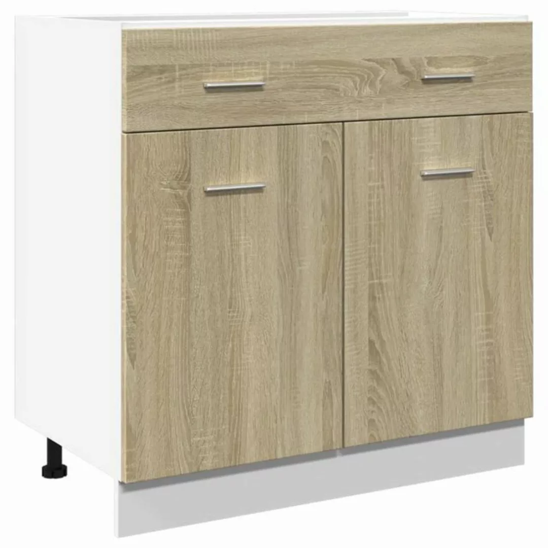 vidaXL Unterschrank Küchenschrank Schubunterschrank Sonoma Eiche 80x46x81,5 günstig online kaufen