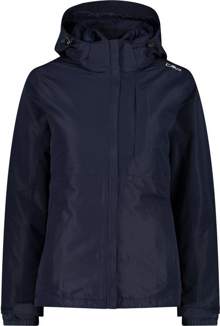 CMP Trekkingjacke WOMAN JACKET ZIP HOOD DETACHBLE INN.JACKET BLACK BLUE günstig online kaufen