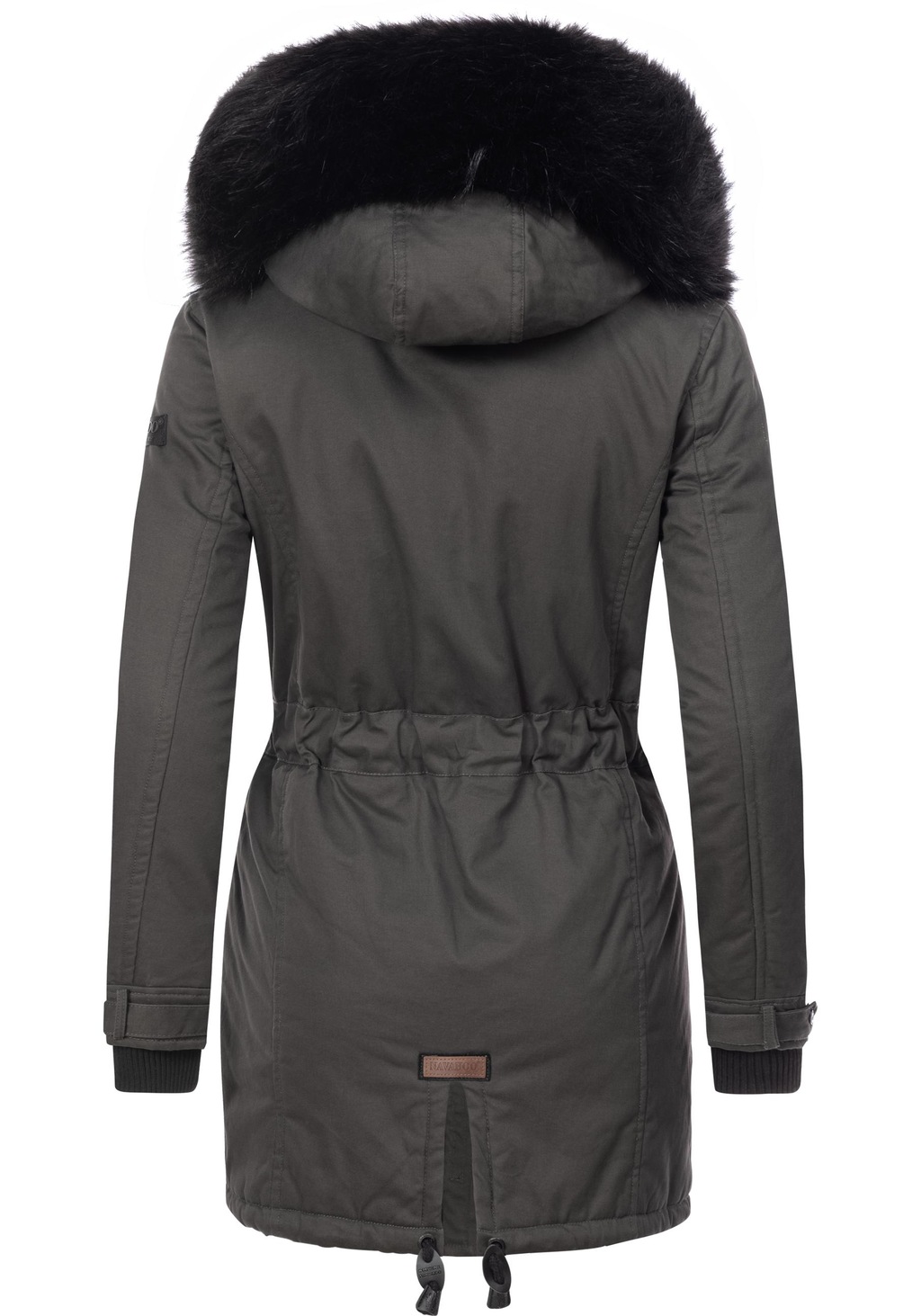 Navahoo Wintermantel Luluna edler Baumwoll Parka mit Fellimitat günstig online kaufen