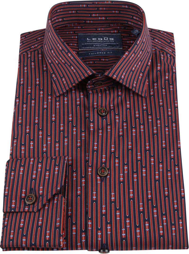 Ledub TF Hemd Dessin Rot - Größe 38 günstig online kaufen