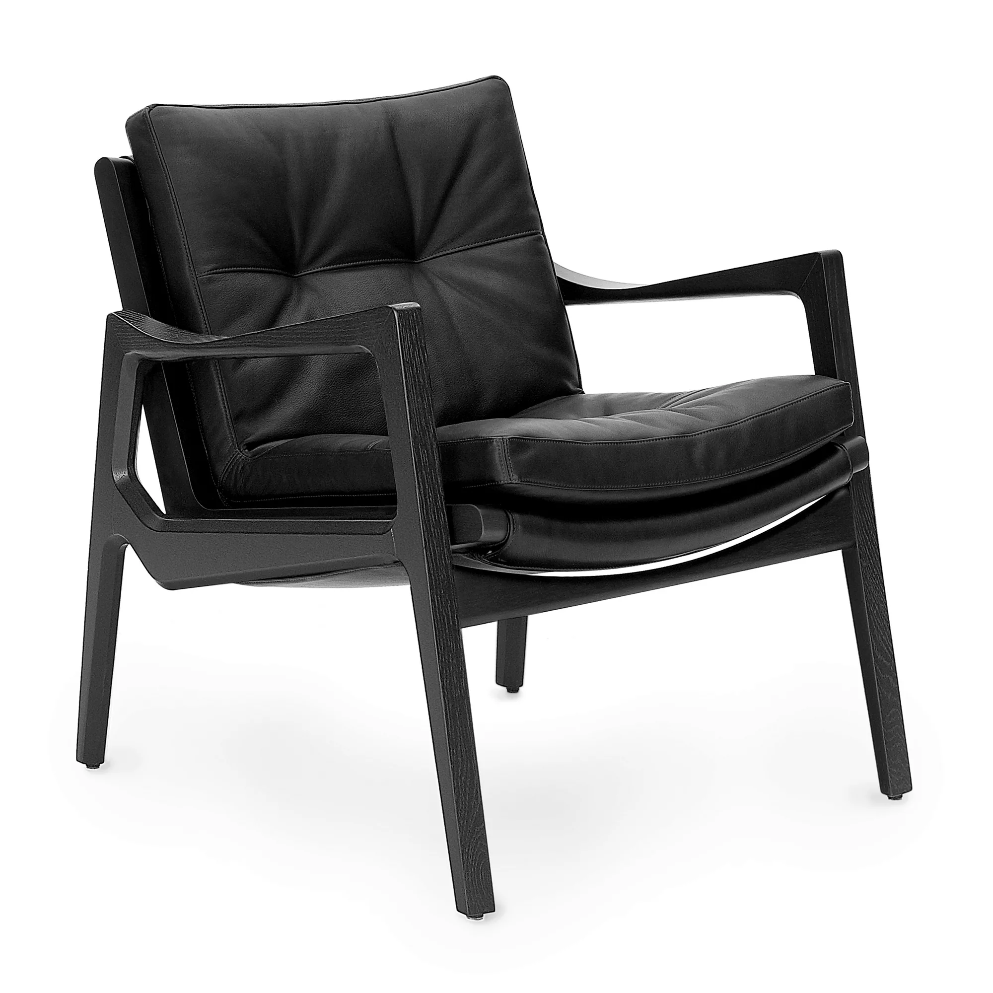 ClassiCon - Euvira Lounge Chair Leder - Eiche schwarz gebeizt/Premium Leder günstig online kaufen
