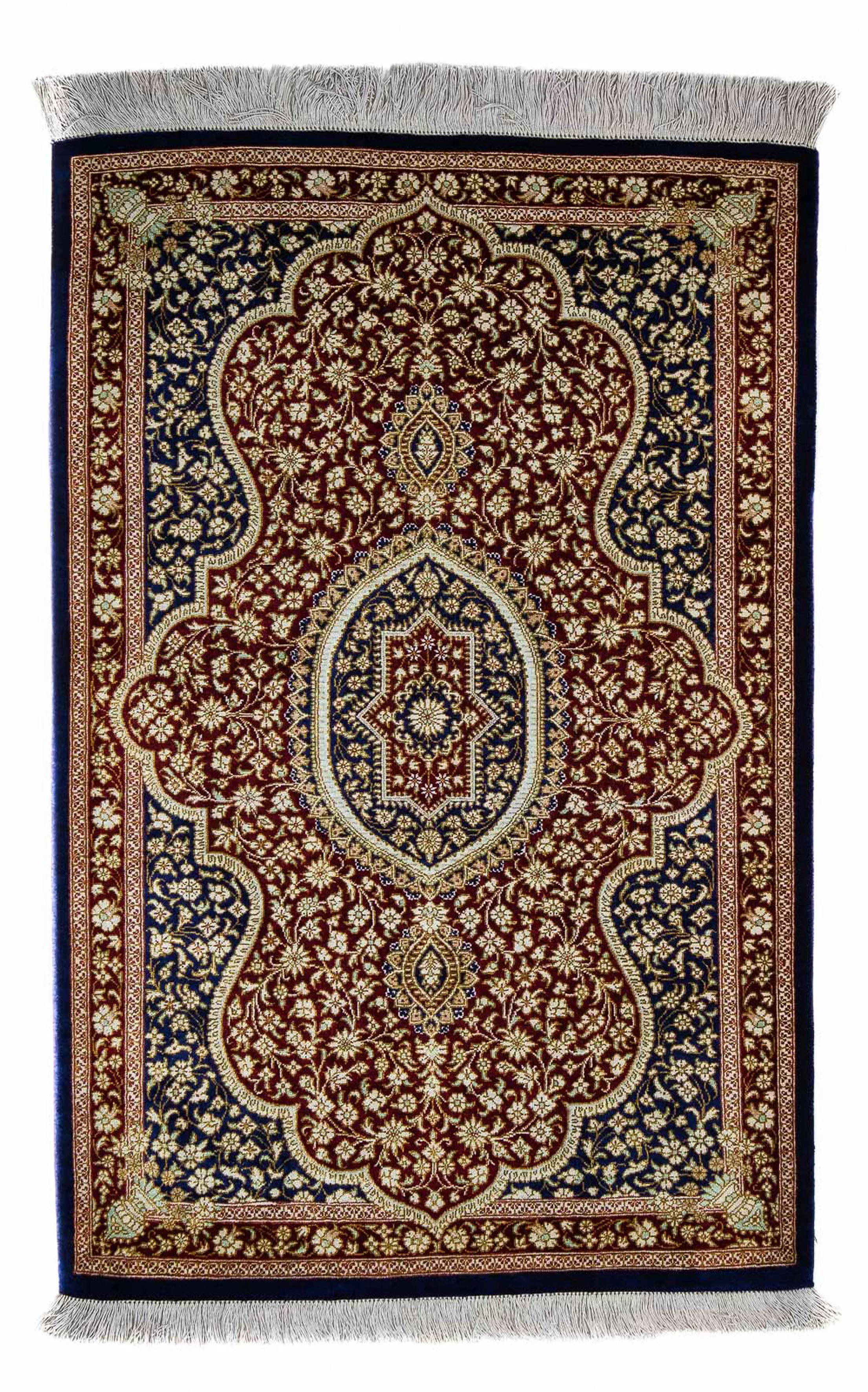 morgenland Orientteppich »Perser - Ghom - 93 x 60 cm - dunkelblau«, rechtec günstig online kaufen