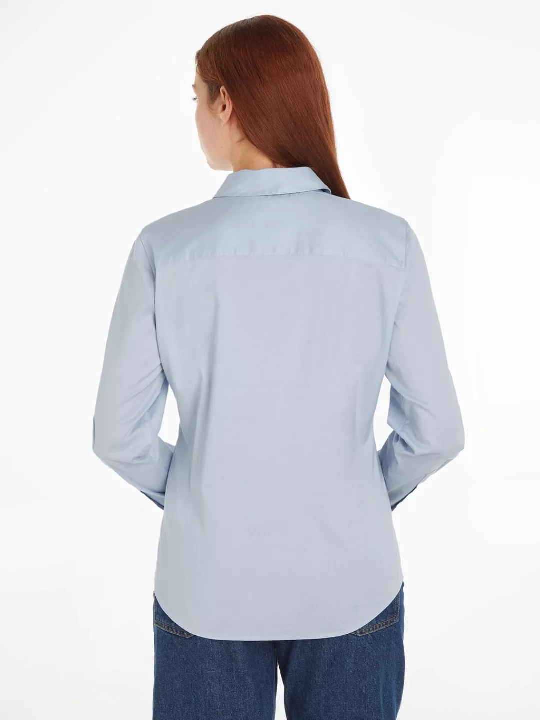 Tommy Hilfiger Hemdbluse "STRETCH OXFORD REGULAR SHIRT", mit Logostickerei günstig online kaufen