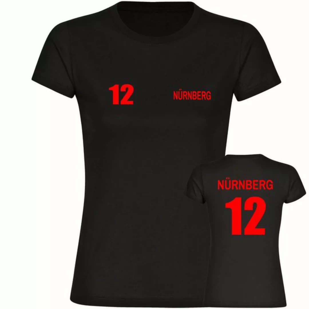 multifanshop T-Shirt Damen Nürnberg - Trikot 12 - Frauen günstig online kaufen