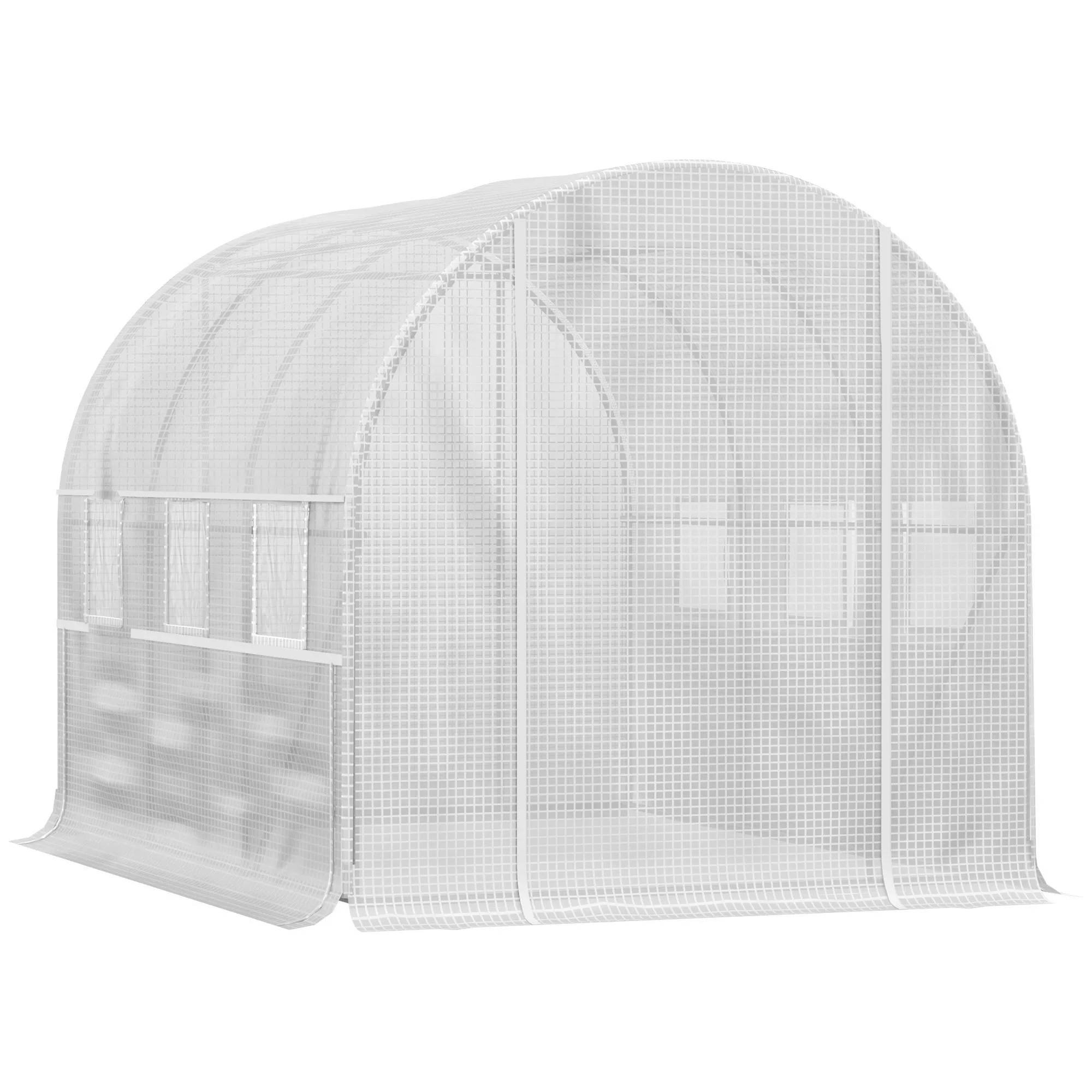 Outsunny Foliengewächshaus  2,95x2x2m, Tunnel, aufrollbare Fenster, UV-Schu günstig online kaufen