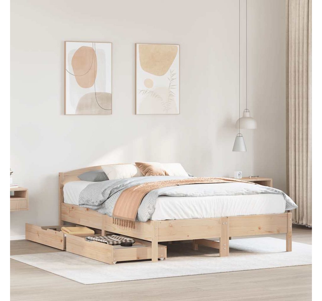 vidaXL Bett, Massivholzbett ohne Matratze 120x190 cm Kiefernholz günstig online kaufen