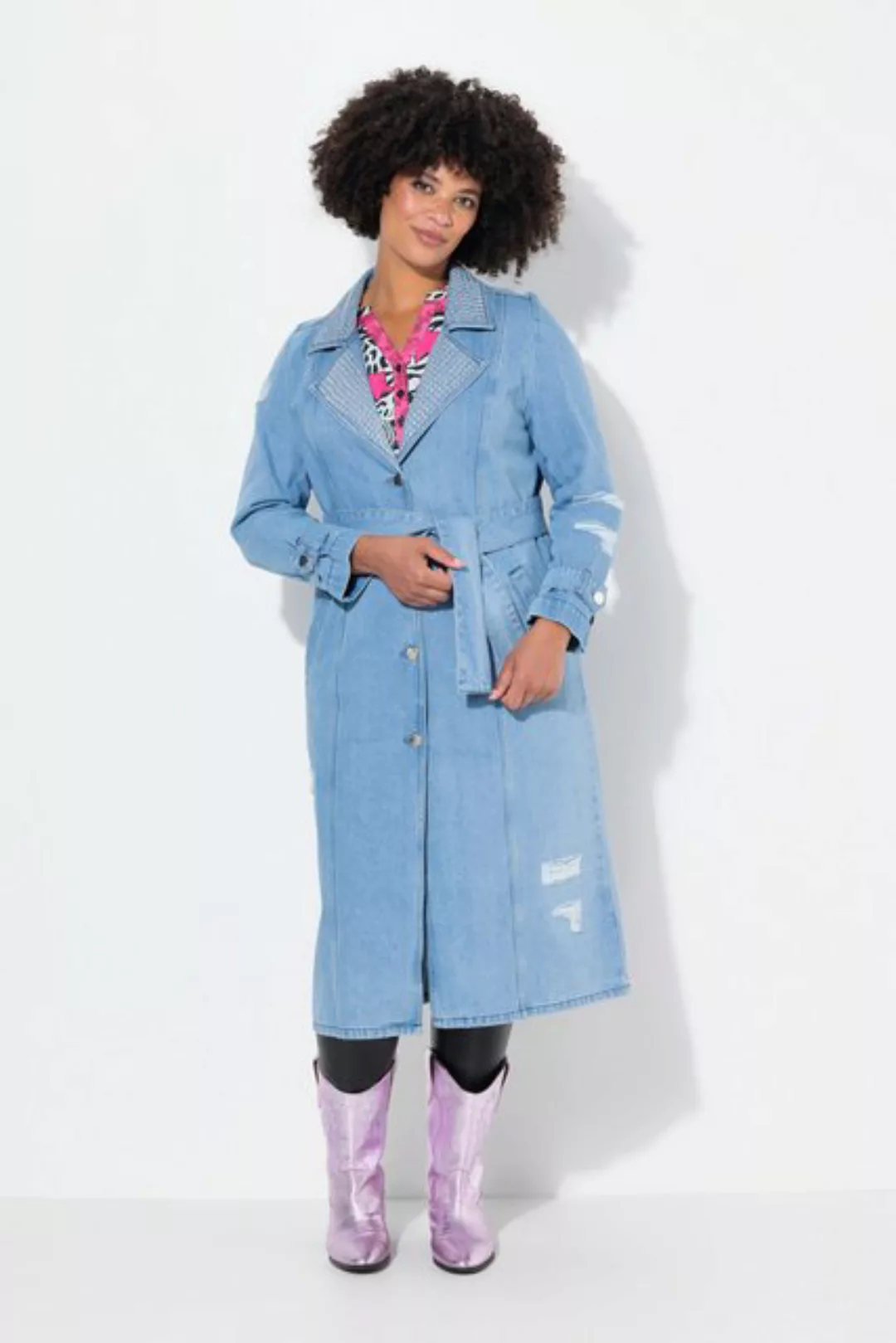 Angel of Style Jackenblazer Jeans-Trenchcoat oversized Used-Look günstig online kaufen