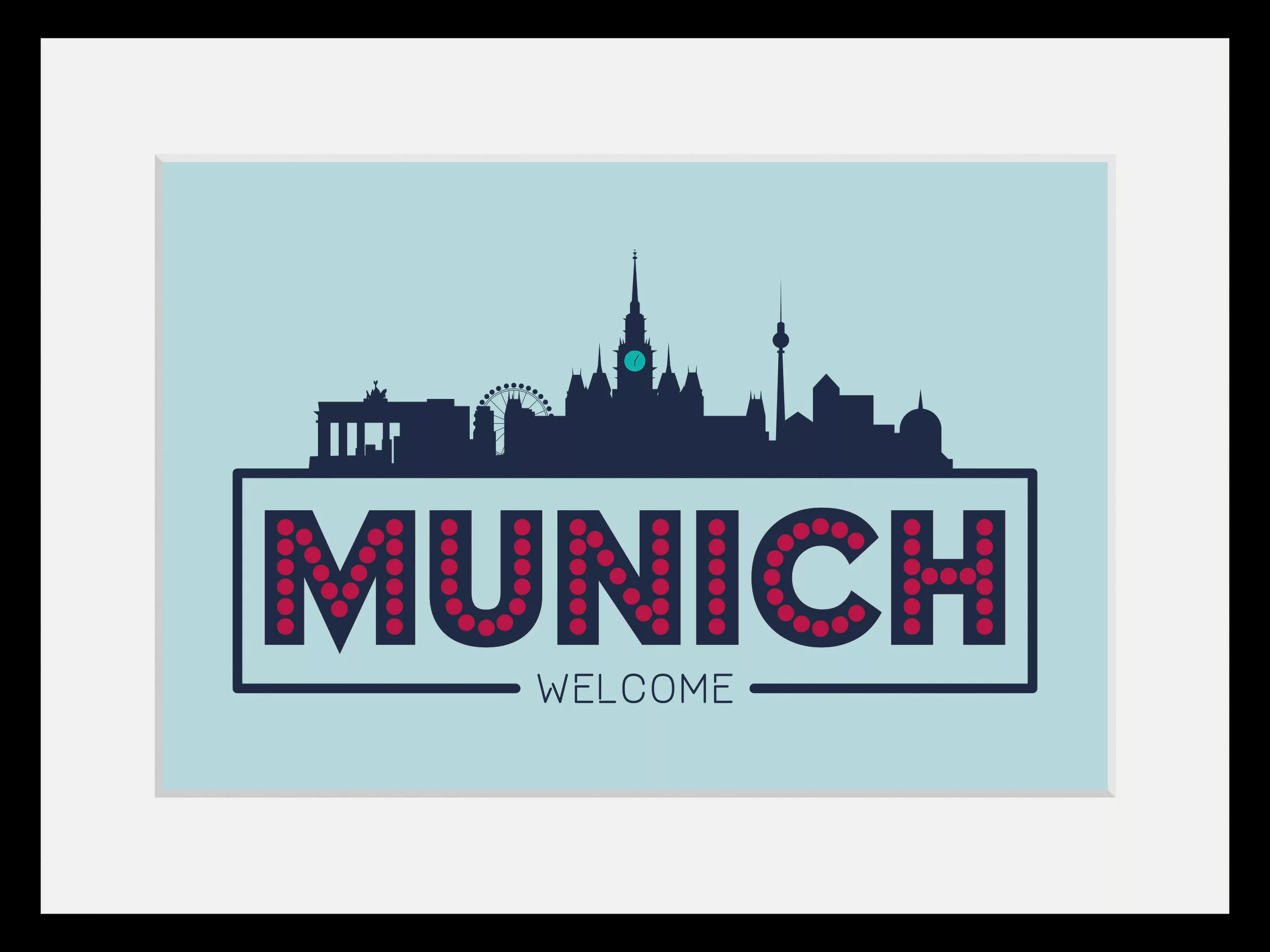 queence Bild "Welcome Munich", Städte, (1 St.) günstig online kaufen