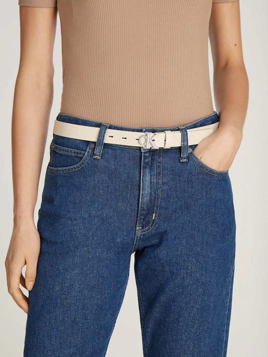 Calvin Klein Jeans Ledergürtel "MONO PLAQUE LTHR BELT 25MM PB", mit Logosch günstig online kaufen