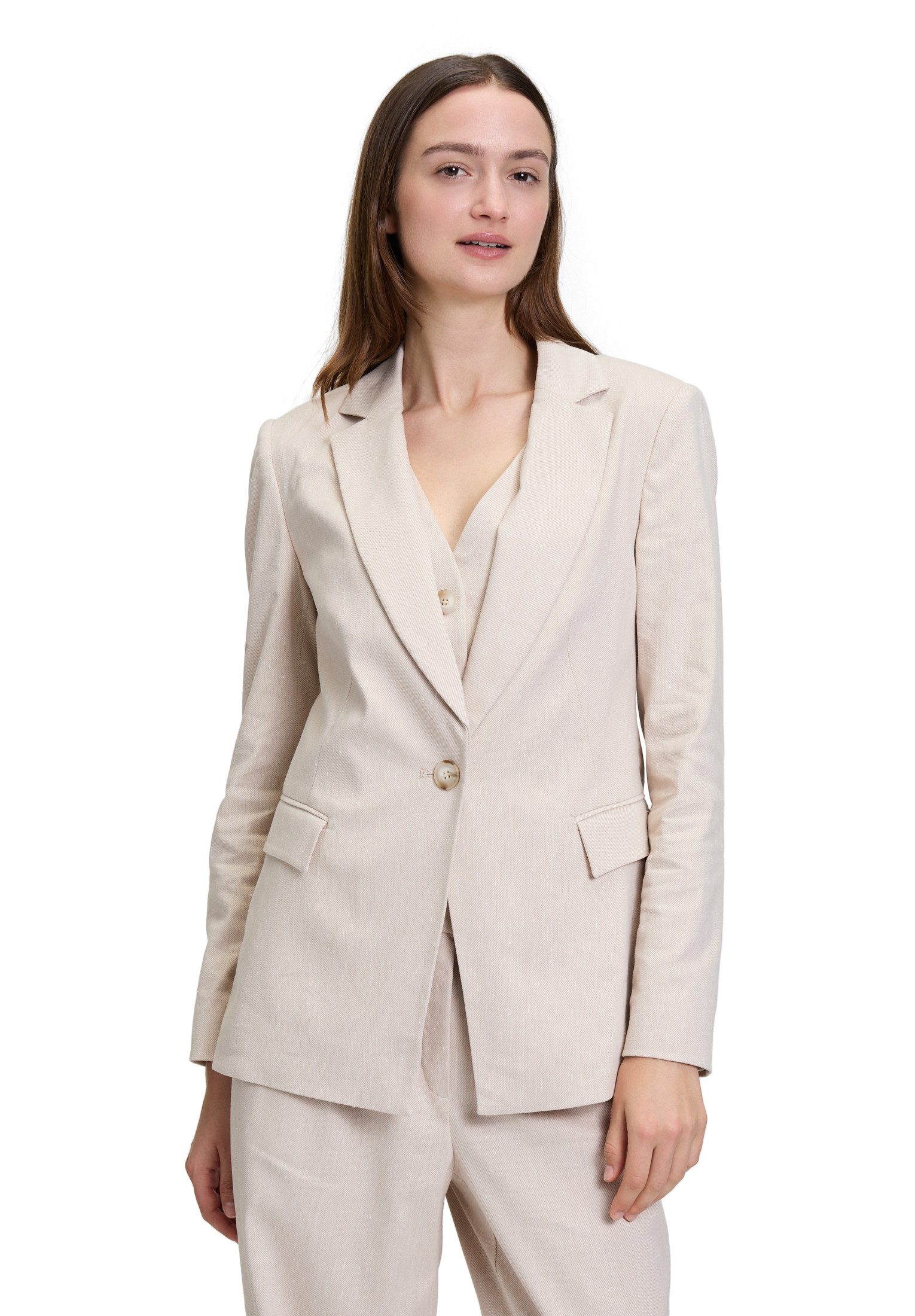 Betty&Co Longblazer "Betty & Co Damen Businessblazer mit Taschen", Nahtführ günstig online kaufen