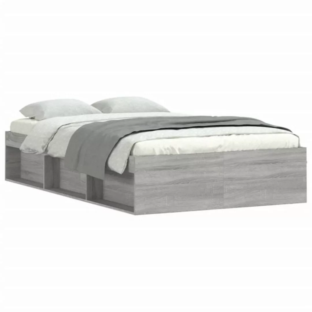 furnicato Bett Bettgestell Grau Sonoma 120x200 cm günstig online kaufen