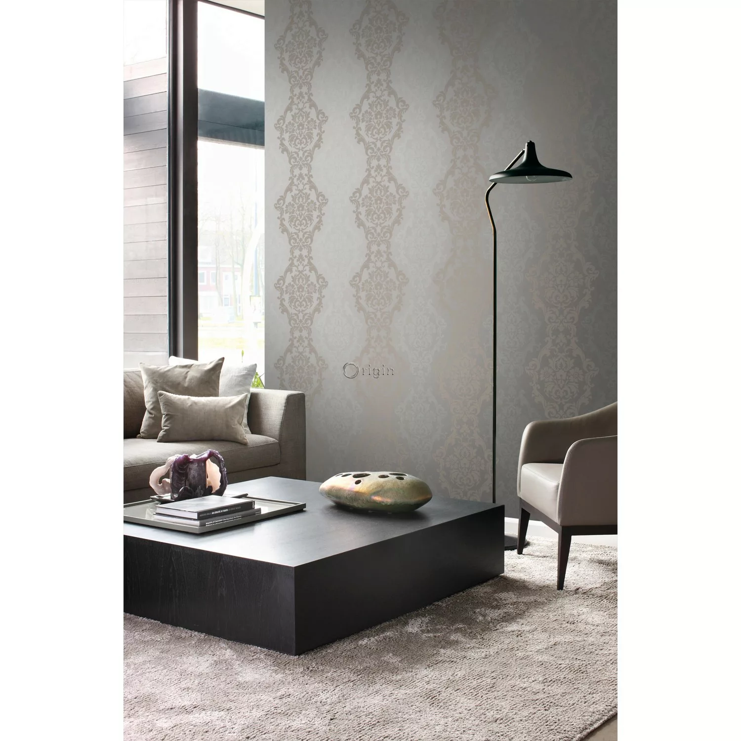 Origin Wallcoverings Tapete Ornamente Taupe und Bronze 53 cm x 10,05 m 3462 günstig online kaufen