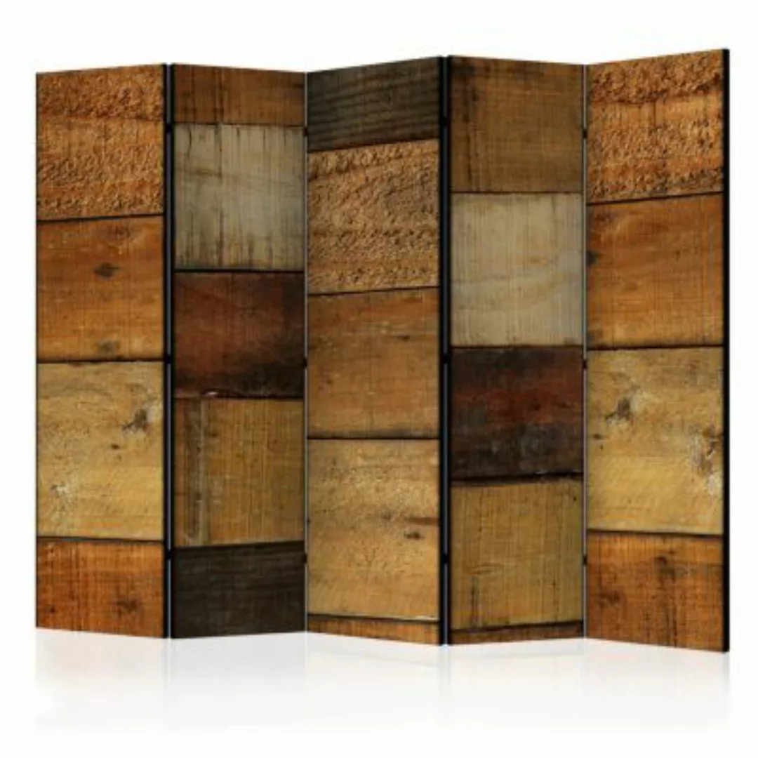 artgeist Paravent Wooden Textures II [Room Dividers] braun Gr. 225 x 172 günstig online kaufen