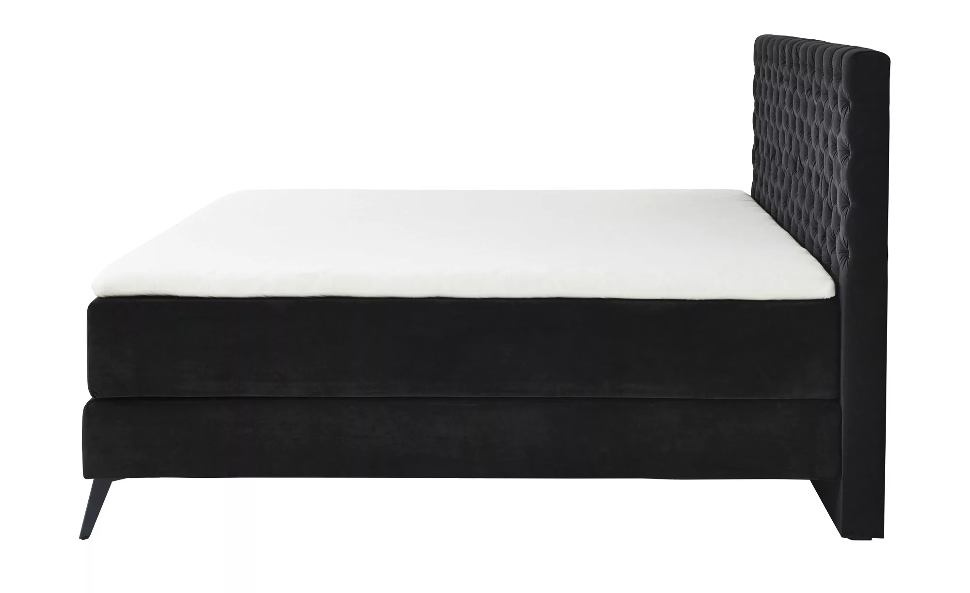 Boxspringbett  Cumberland  ¦ schwarz ¦ Maße (cm): B: 202 H: 130 T: 211.0 Be günstig online kaufen