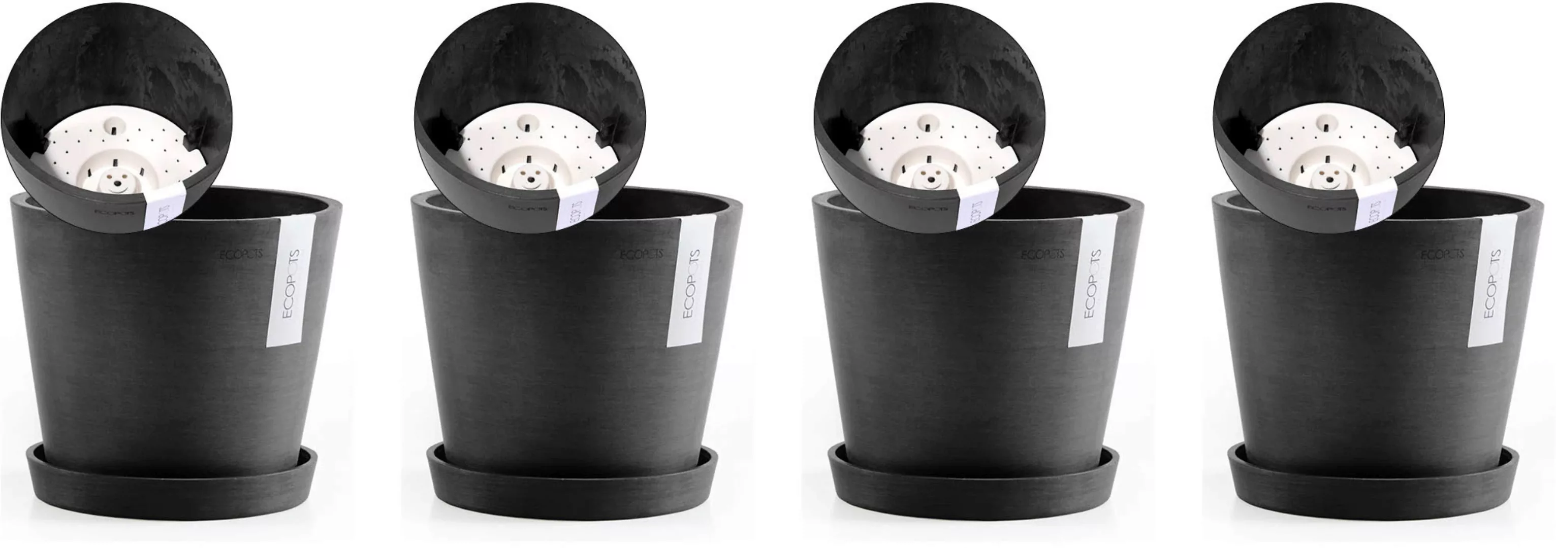 ECOPOTS Blumentopf "Amsterdam", (Set, 4 St.), mit passenden Untersetzern günstig online kaufen