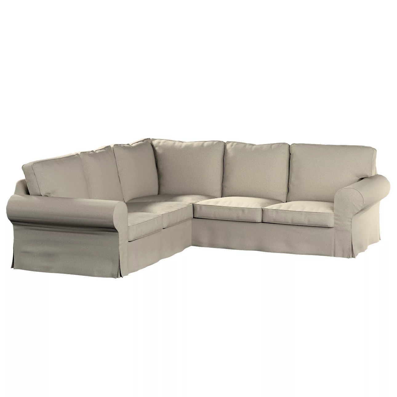 Bezug für Ektorp Ecksofa, grau-beige, Sofahusse für Ektorp Ecksofa, Amsterd günstig online kaufen