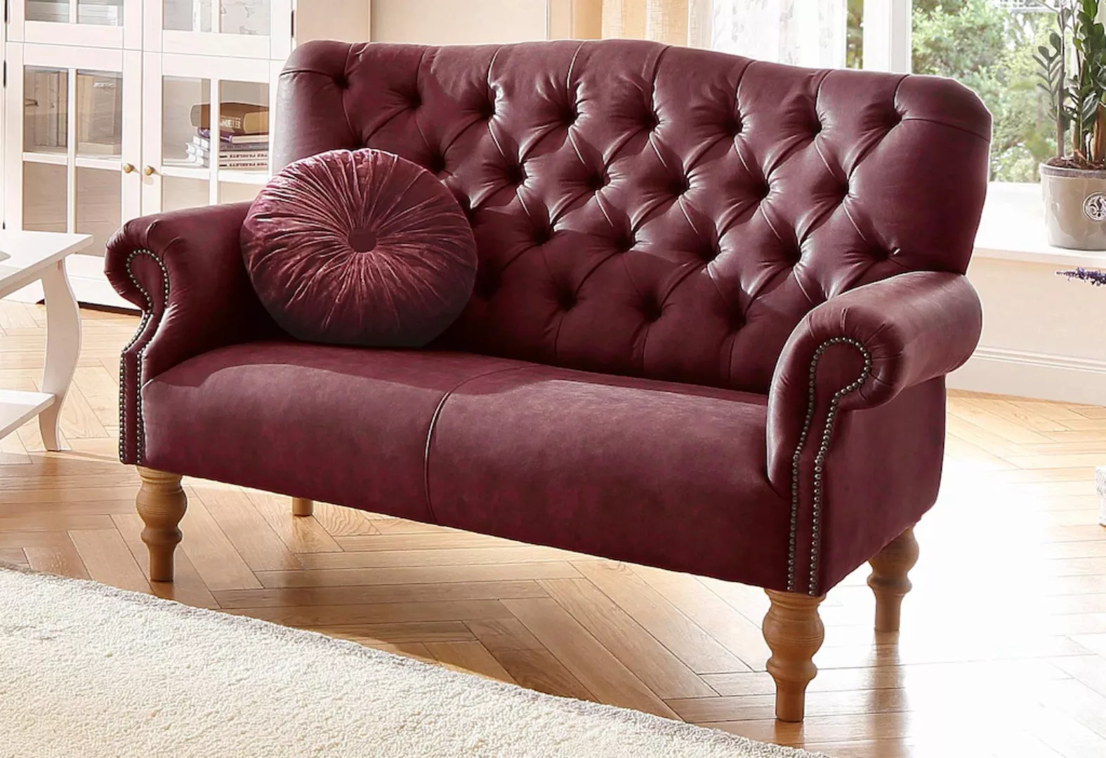 Home affaire Chesterfield-Sofa "Lord", mit echter Chesterfield-Knopfheftung günstig online kaufen