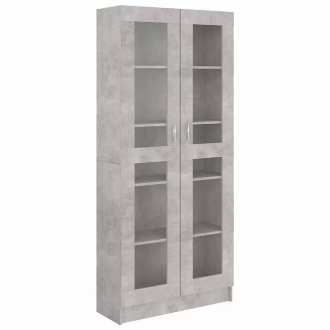 furnicato Vitrine Vitrinenschrank Betongrau 82,5x30,5x185,5 cm Holzwerkstof günstig online kaufen