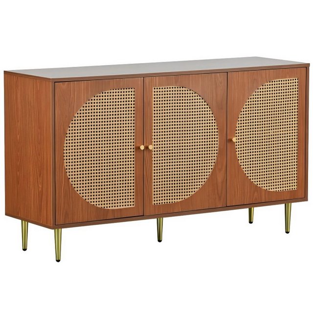 Odikalo Schuhschrank Sideboard Kommode Highboard Schrank Metallgriff Rattan günstig online kaufen