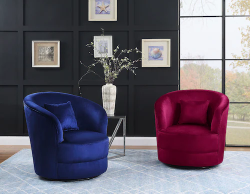 ATLANTIC home collection Drehsessel "Colin", 360Â frei drehend, in Samtvelo günstig online kaufen