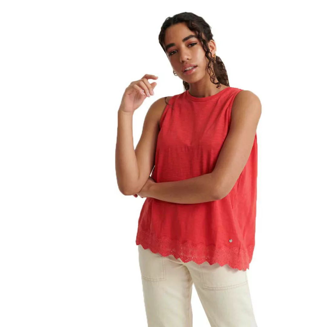 Superdry Lace Mix Ärmelloses T-shirt 2XS Hibiscus günstig online kaufen
