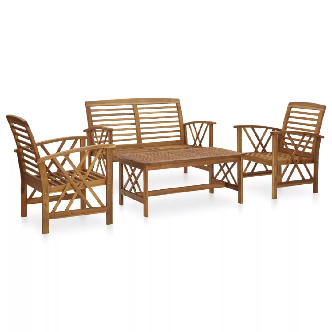 4-tlg. Garten-lounge-set Massivholz Akazie günstig online kaufen