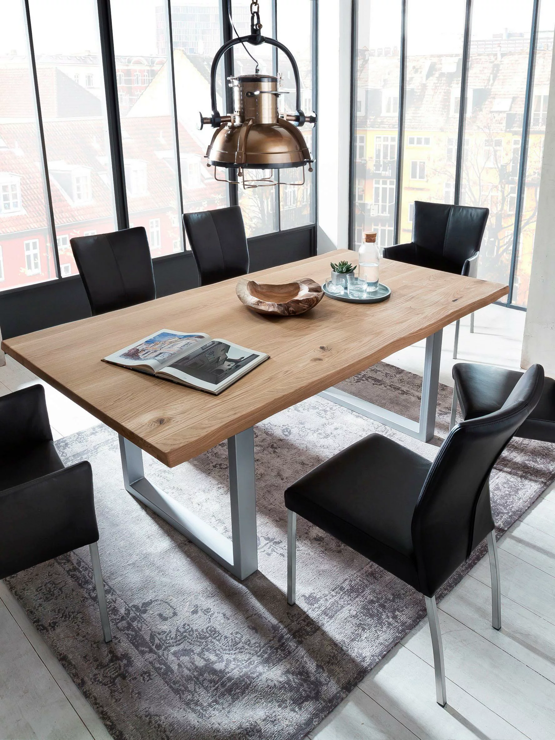 SIT Esstisch "Tops&Tables", mit Tischplatte aus Wildeiche, mit Baumkante wi günstig online kaufen