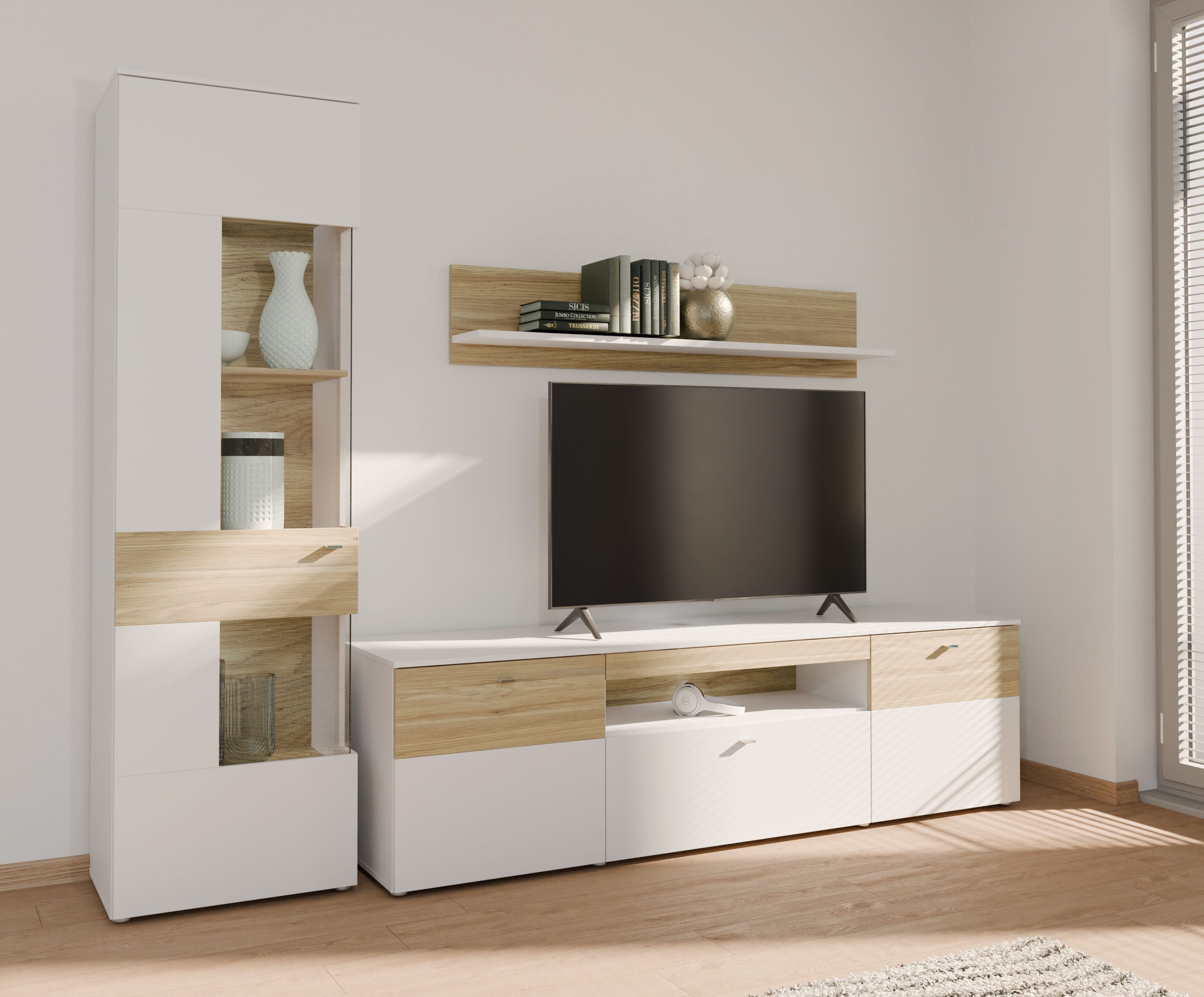 FORTE Wandboard "Como", Wandregal, zweifarbig,klare Linien, einfache Montag günstig online kaufen